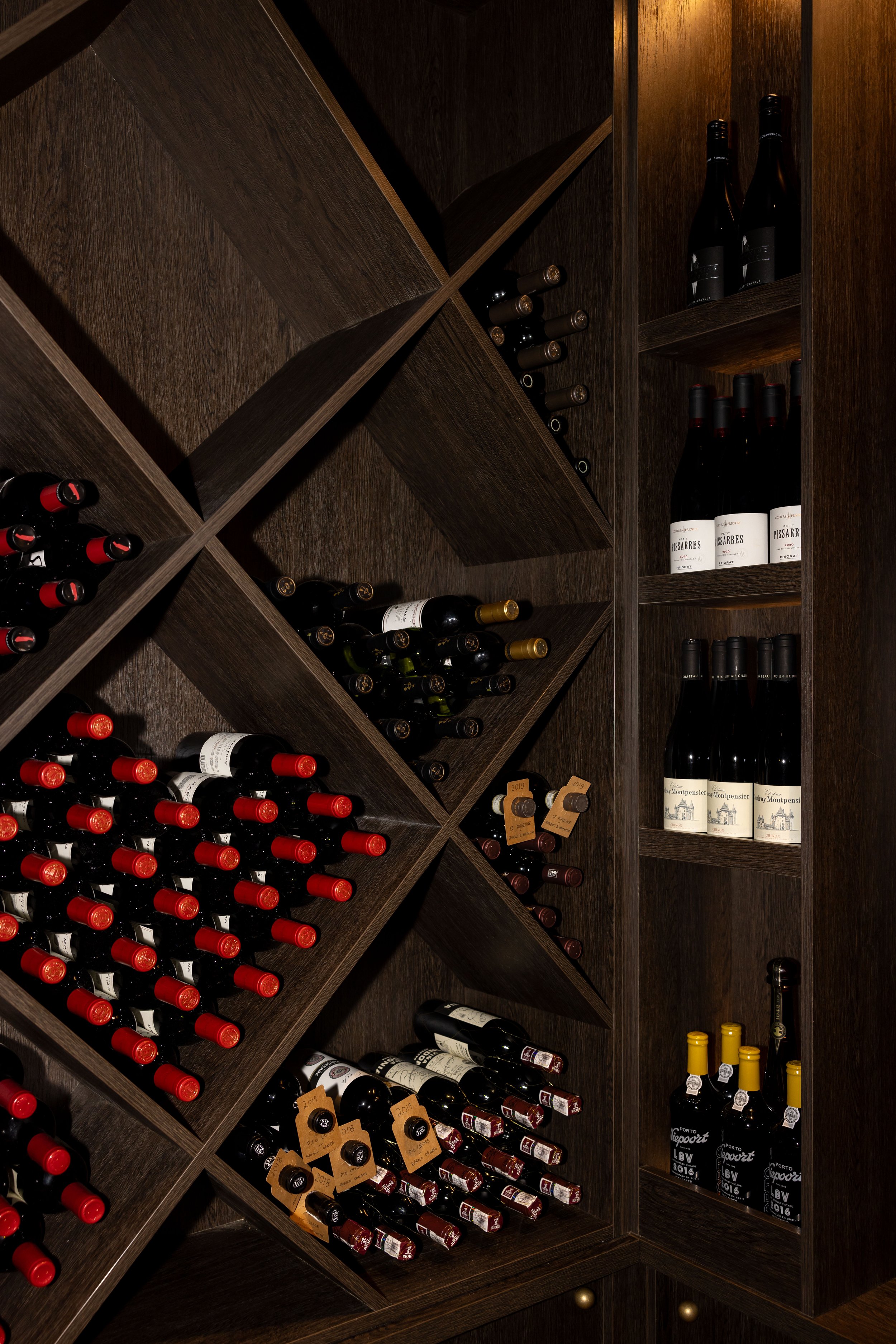 Wine cellar at TOAST & OAK