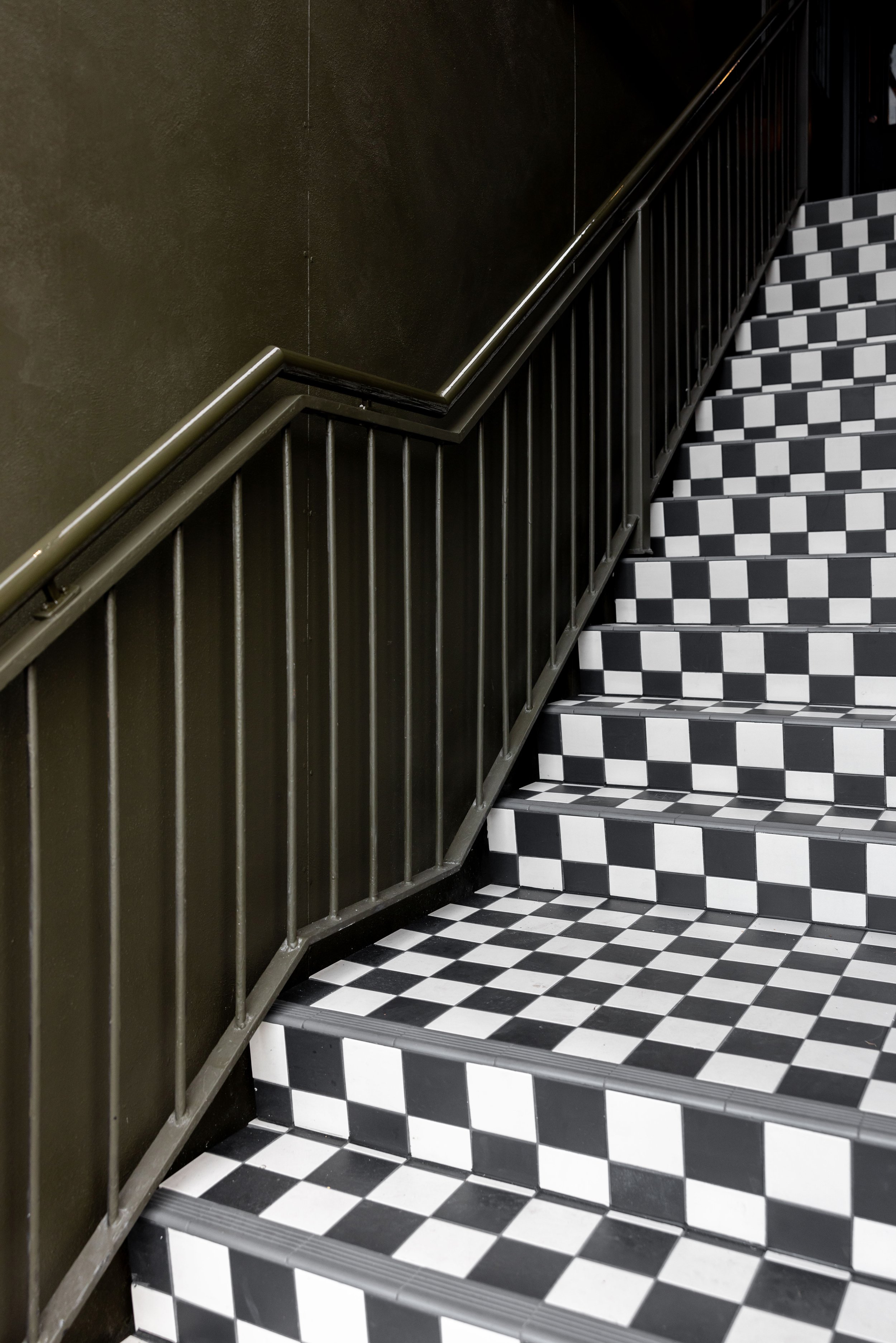 Up the checkered stairs at TOAST & OAK