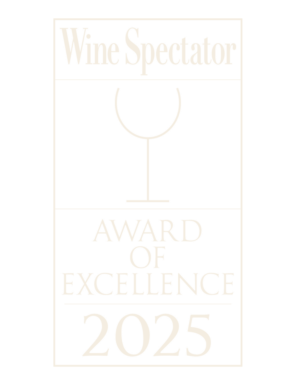 Wine Spectator Award of Excellence 2025